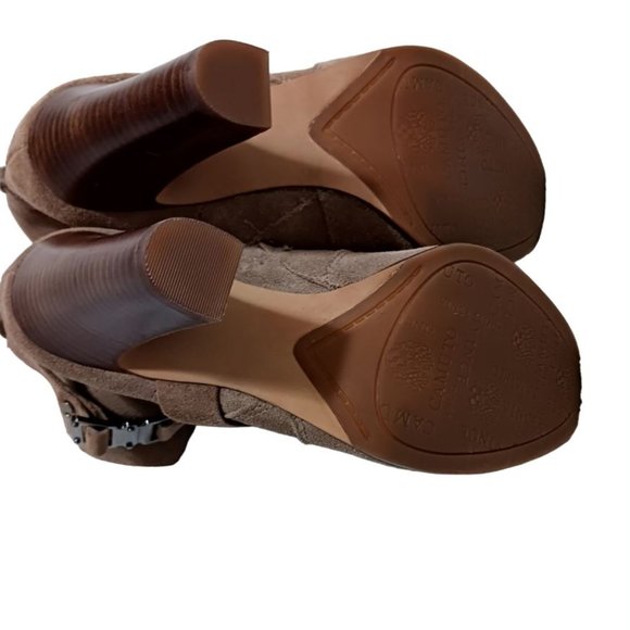 Vince Camuto Connolly Suede Cross Belted Heeled Booties – Size 8.5M - Picture 6 of 11